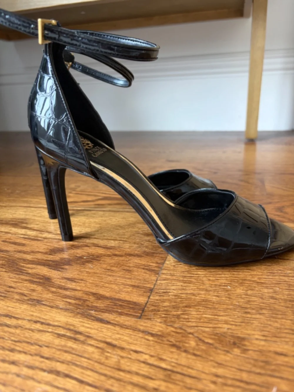 Vince Camuto Ankle-Strap Black High Heel